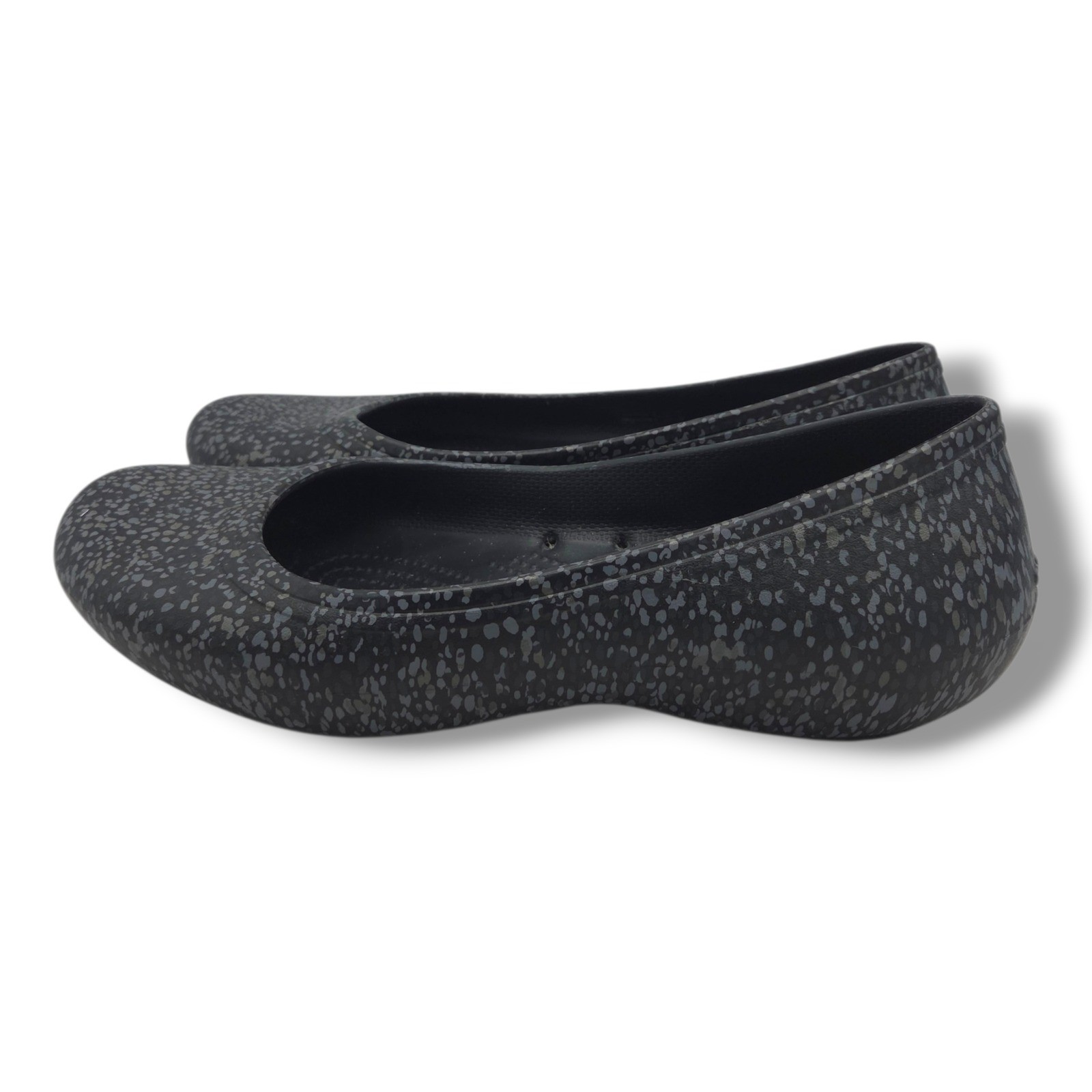 Crocs at Work Flats Womens 11 Black Dots Slip Resistant