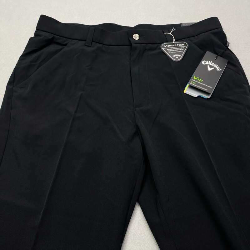 Callaway Men’s Black Golf Pants Size 34×32 with Swing Tech 10222