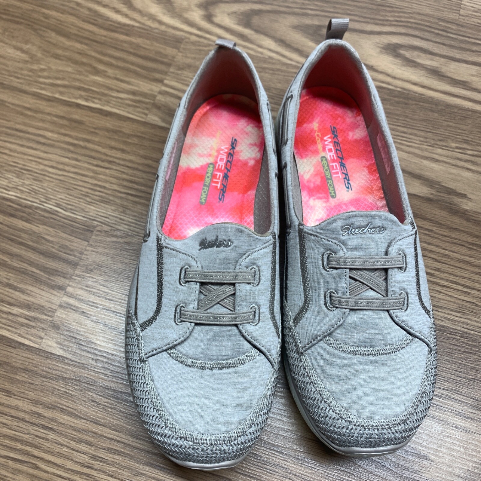 Skechers Shoes Womens 10 Microburst Topnotch Slip On Sneakers taupe Flats 23317