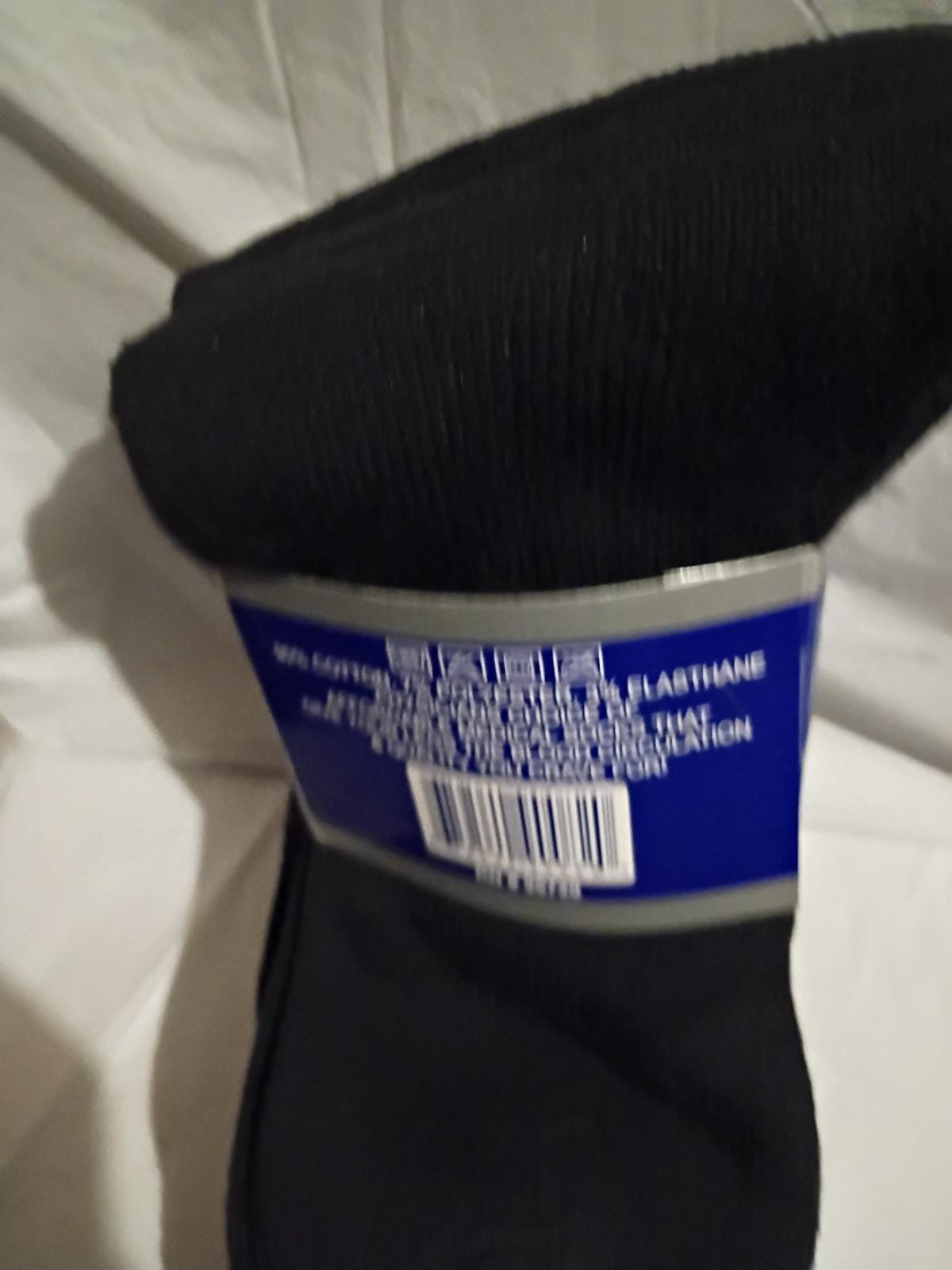 Debra Weitzner Therapeutic Loose Fit Crew Socks Black Men’s Size 10-13 Cotton B…