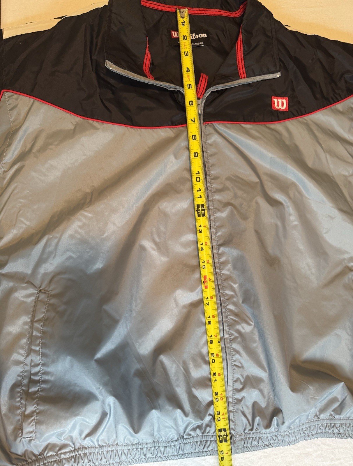 Wilson Jacket Men’s Color Block Zip up Track Activewear Windbreaker Medium