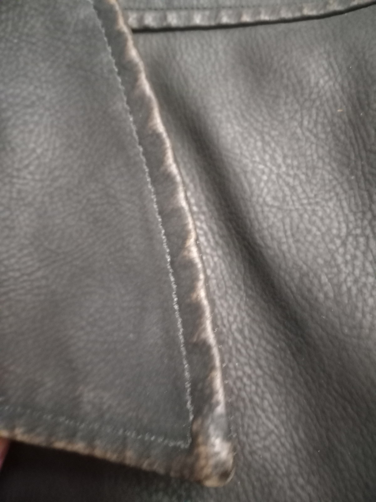 Aeropostale PU/PVC Faux Leather Jacket Mens Size M Dark Brown Full Zip Biker