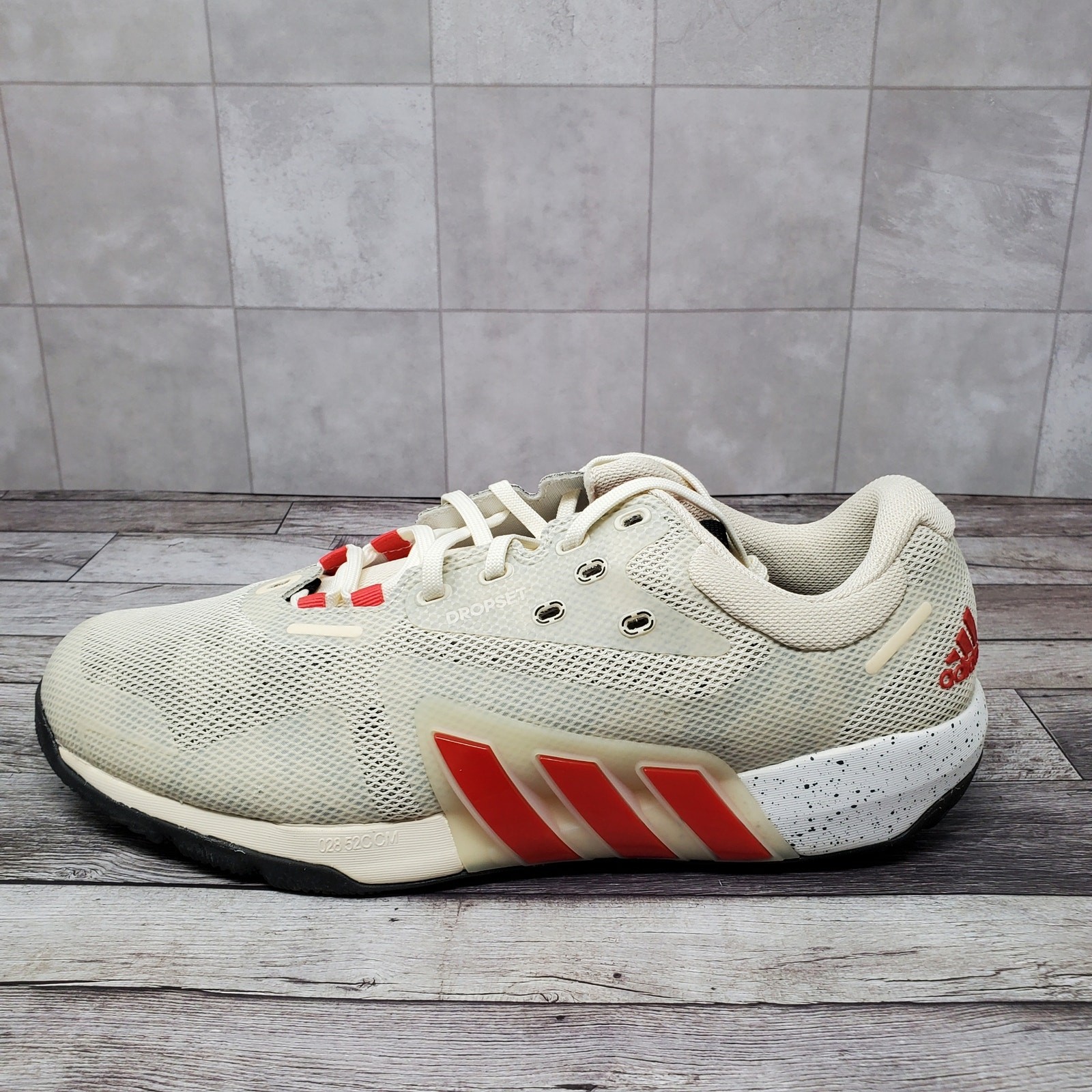 Adidas Men’s Size 12.5 Dropset Trainer Golden Beige/Black/Wonder White GZ8613