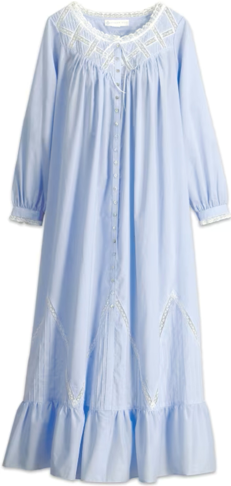 Nwt Eileen West MOONLIGHT SONATA Cotton Lawn 58″ Long Ballet Nightgown Robe 3X