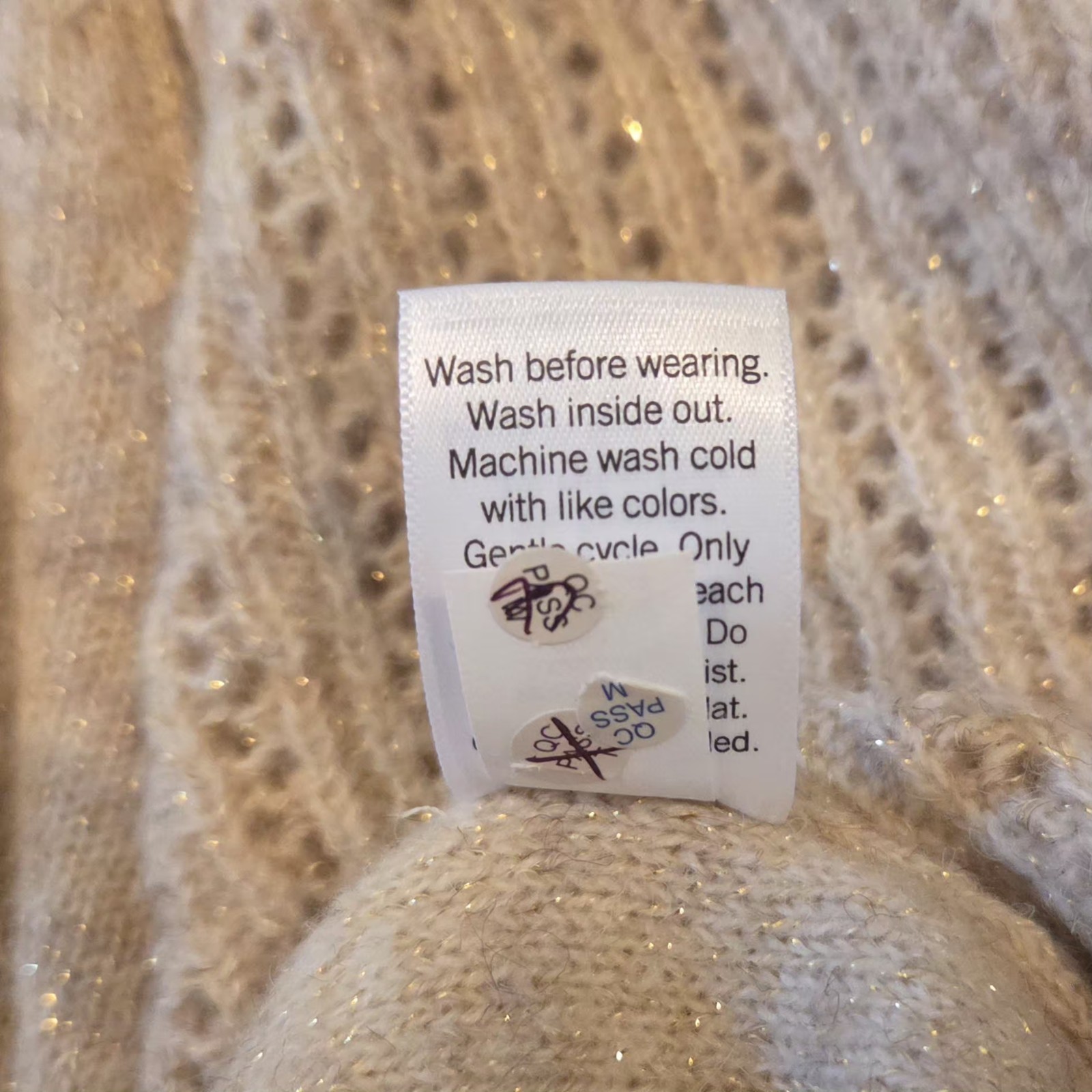 Croft And Barrow Cropped Cardigan With Sparkle Womens L All Seasons NWOT