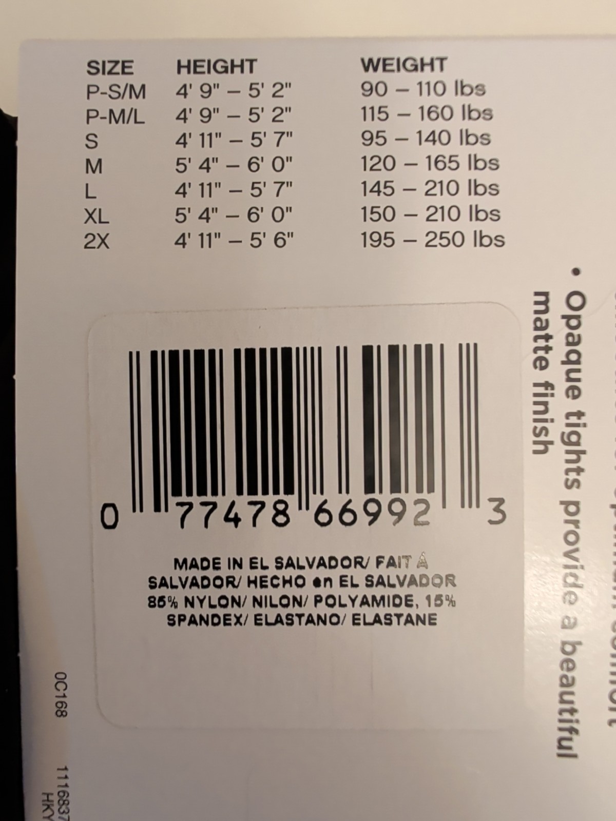 Hanes X-Temp Shapes & Smoothes Opaque Tights Mocha Medium