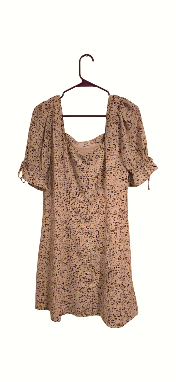 Sugar Lips Polka Dot Button-Down Dress Size L