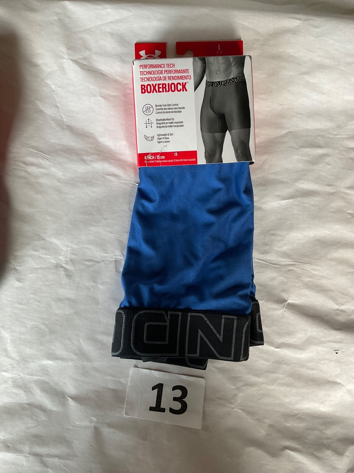 Under Armour Single Tech Boxerjock 6 inch Inseam New Tags Winter Stripe Large