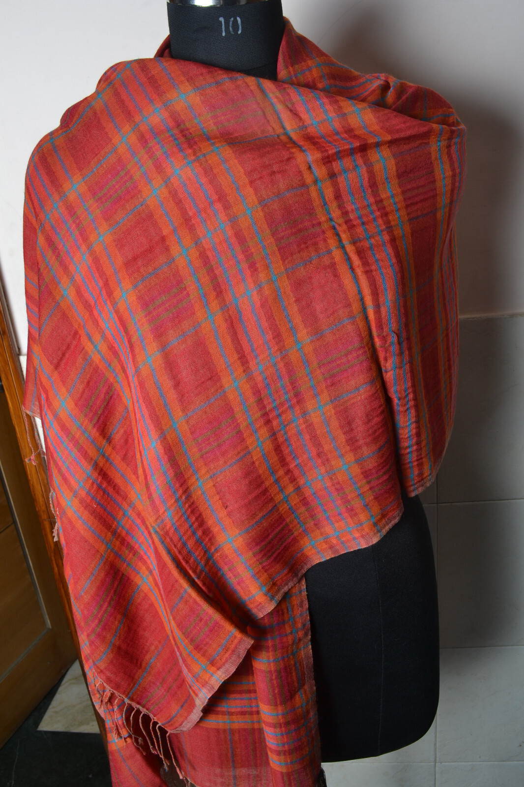 SOBRE DESIGNER PLAID CHECK 100% CASHMERE PASHMINA SHAWL/WRAP : 7 DESIGN CHOIC