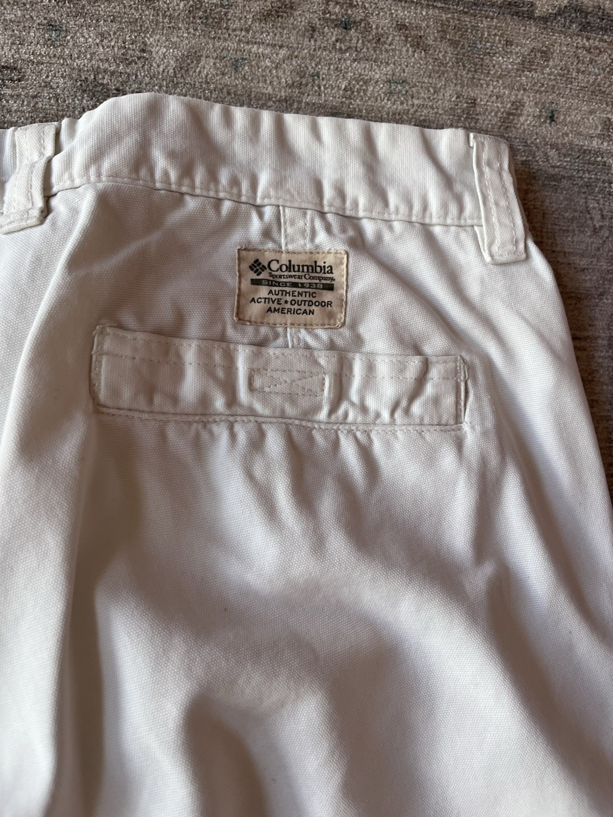 Columbia Trousers Womens Size UK 16 White 100% Cotton Outdoor Casual
