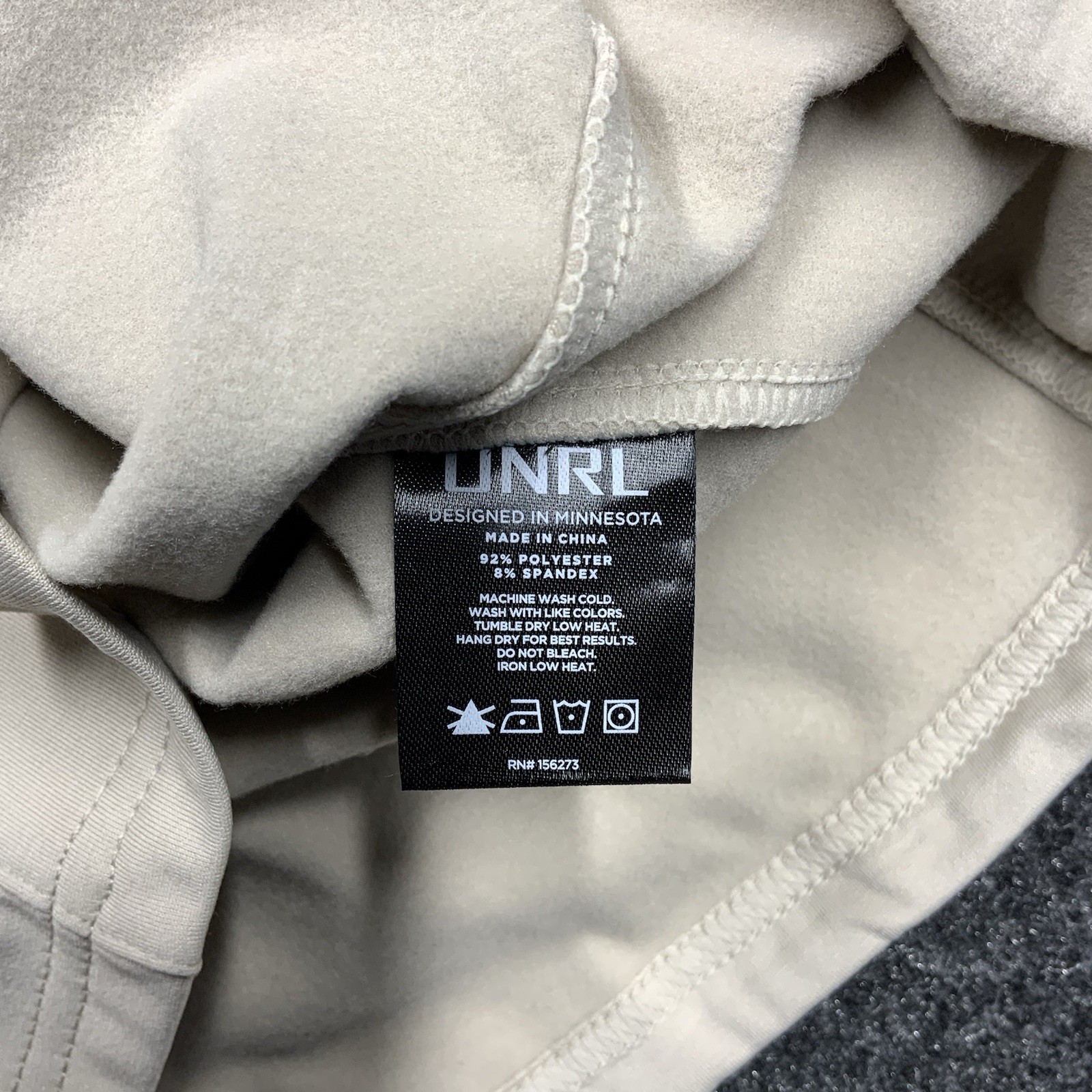 New UNRL Quarter Zip Pullover Men Athletic Performance Golf Lightweight XS Tan