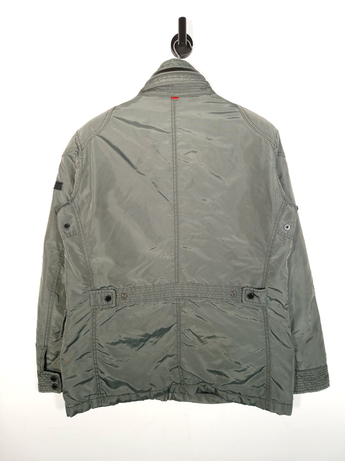 Strellson Utility Jacket Size Large Men’s Grey Hooded Swiss Cross Field Coat