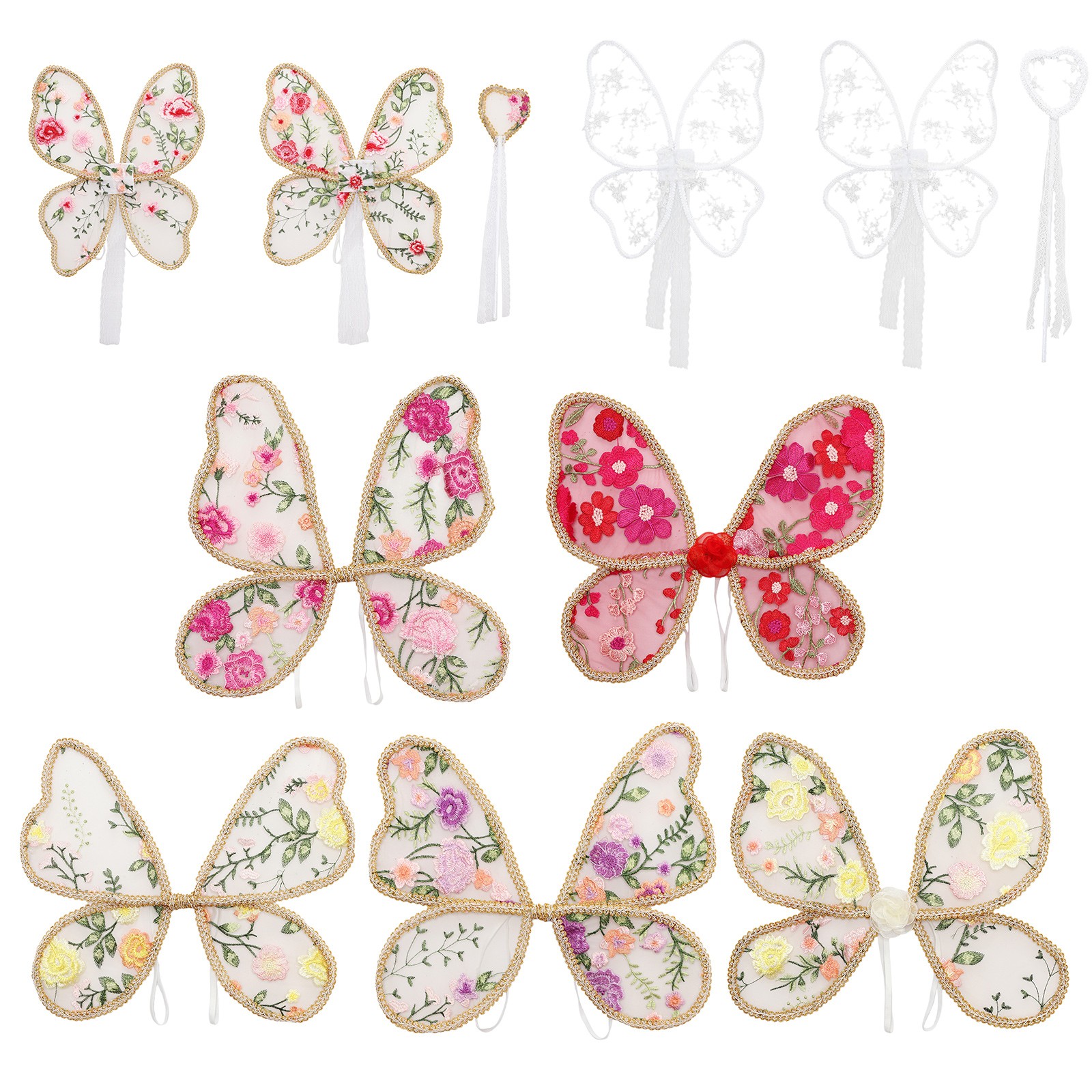 US Adults Kids Cosplay Props Comfortable Butterfly Wings Christmas Fairy Stick