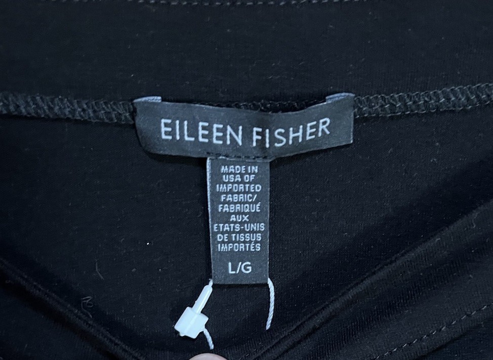 Eileen Fisher Black Knit Top – Large – Viscose Jersey