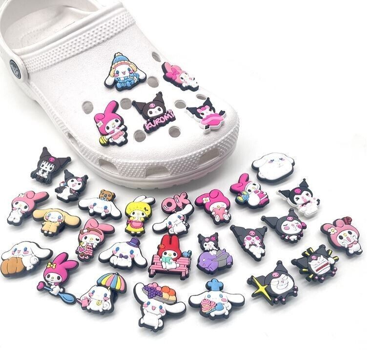 Lot of 80 PCS Random Different Clip Shoe Charms for Shoe Decoration Lovely Cool