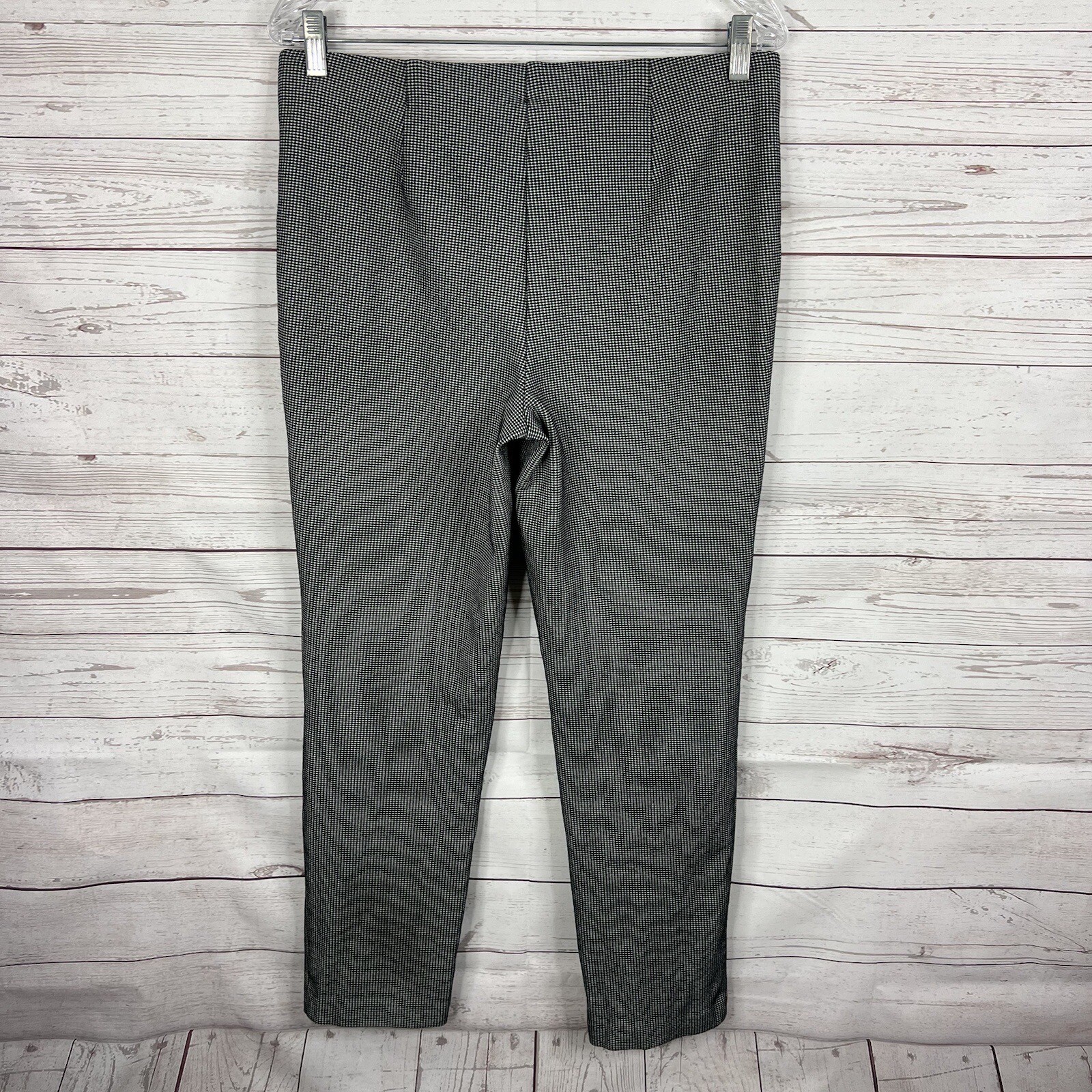 J. Jill Womens Ponte Slim Leg Pants Size Small Black White Pull-On