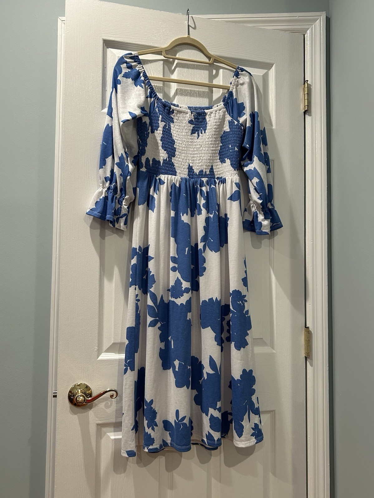 Sugar Lips Blue And White Floral Dress Size S