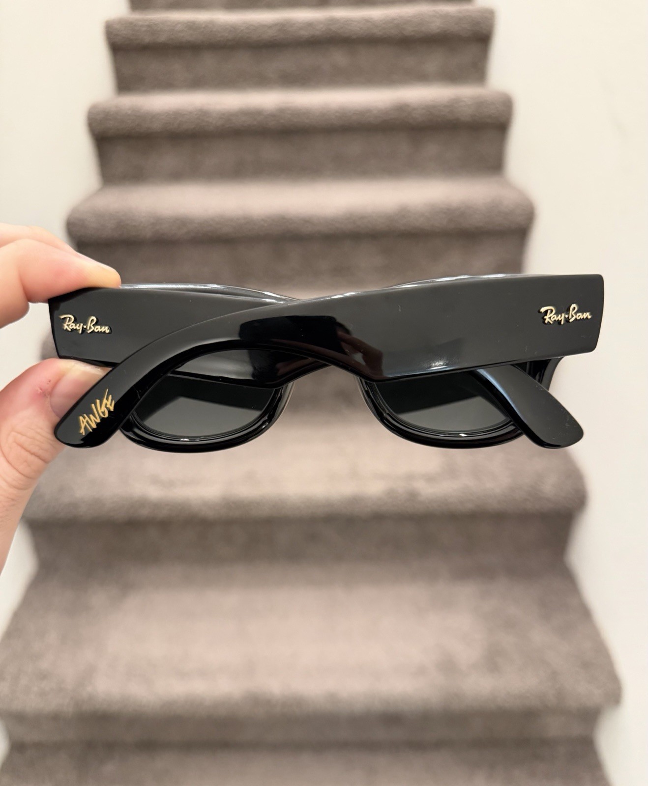 New Ray Ban Wayfarer Puffer Asap Rocky AWGE RB4940 4940 Black Size 47/23