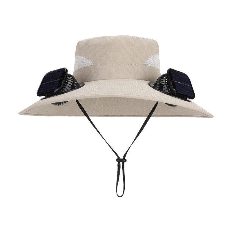Solar & USB Powered Fan Hat Outdoor Fishing Hat Sunscreen Sun Hat With Dual Fan