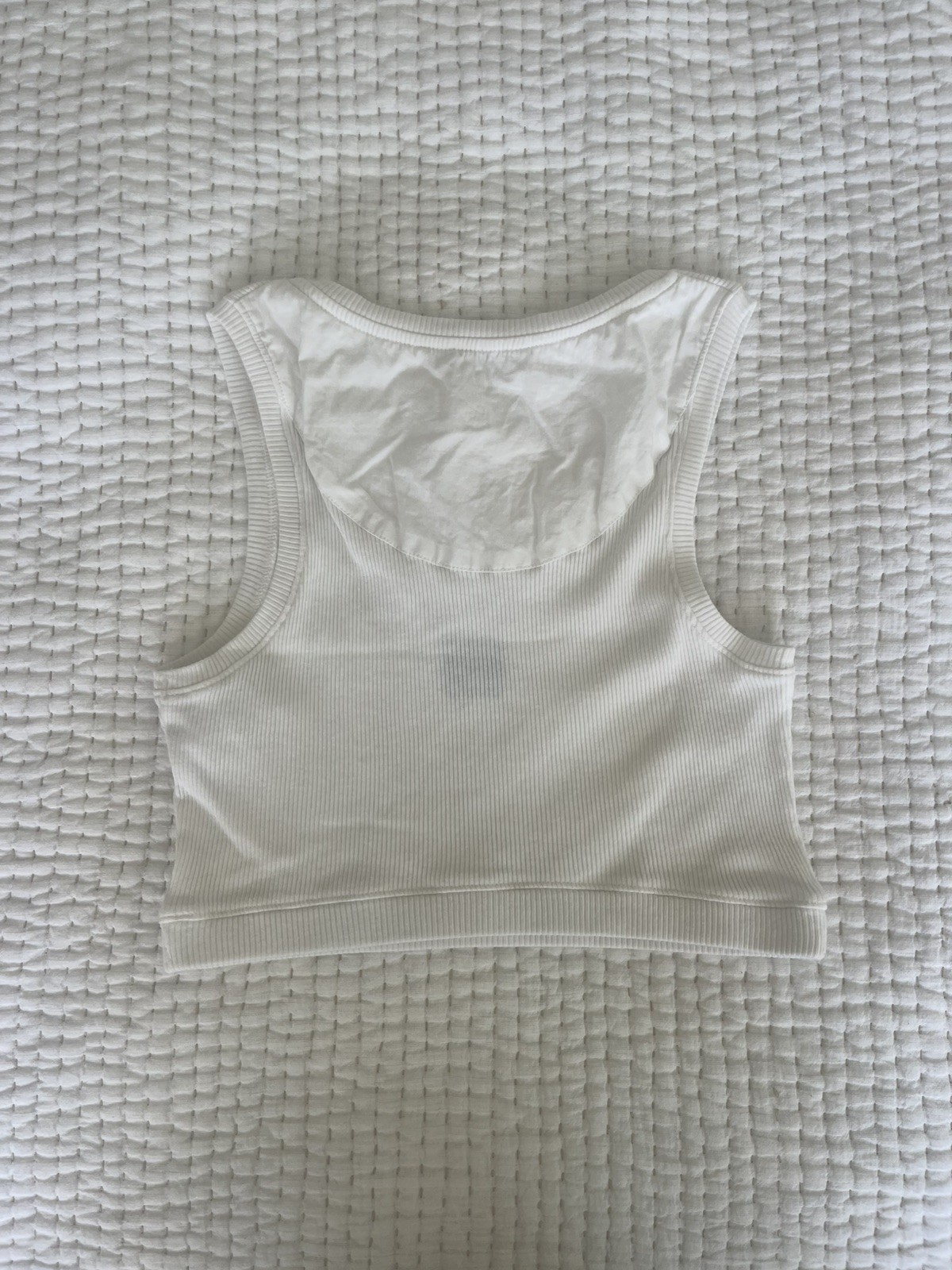 Loewe crop midi vest top S white cotton stretch £295 beach summer holiday