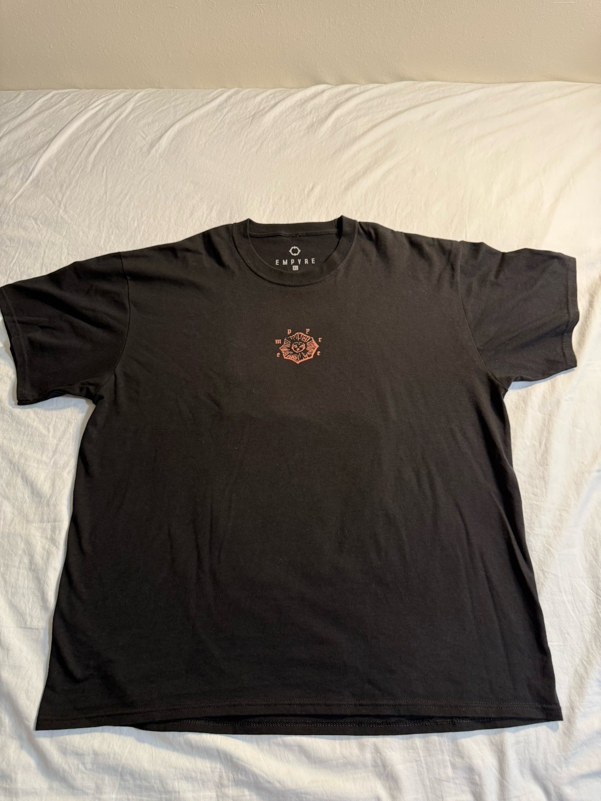 Empyre Crew Neck Short Sleeve Graphic T Shirt Mens Size Extra Large XL Black