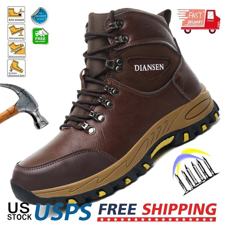 Indestructible Mens Work Boots Steel Toe Safety Shoes Waterproof Non Slip Boots