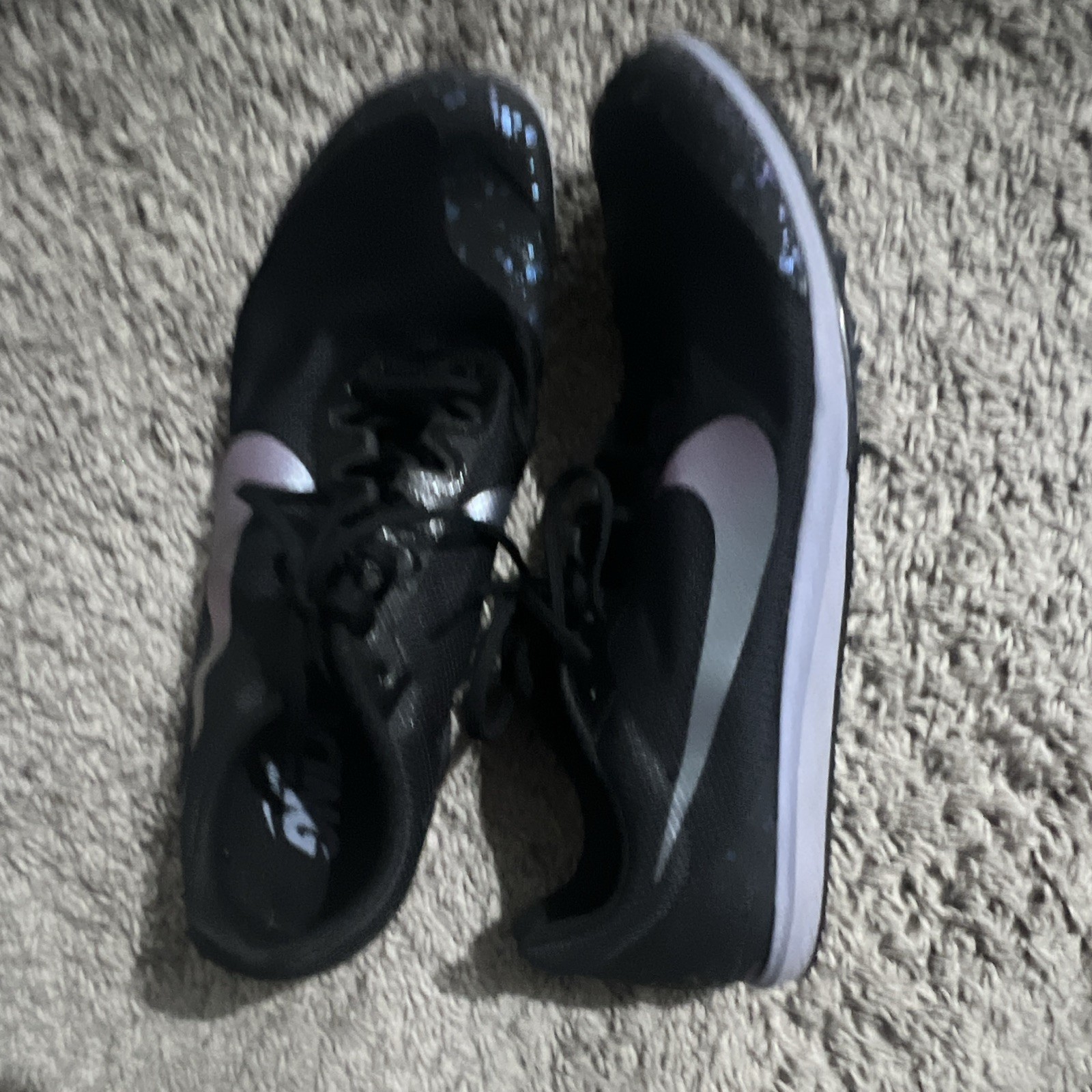 Nike Men’s Track & Field Zoom Rival Spikes Sneakers Black/White Speckled