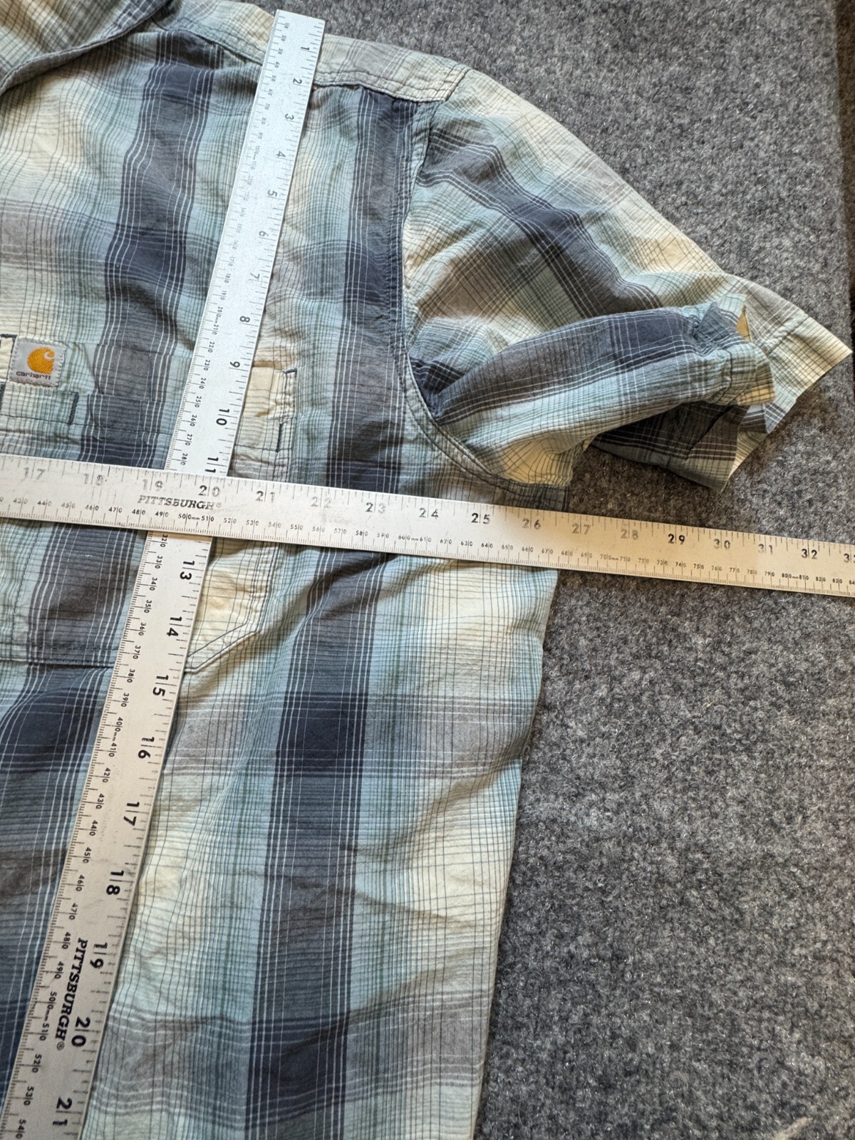 Carhartt Men’s Shirt Size 2XLarge Plaid Cotton Button-Down Shirt