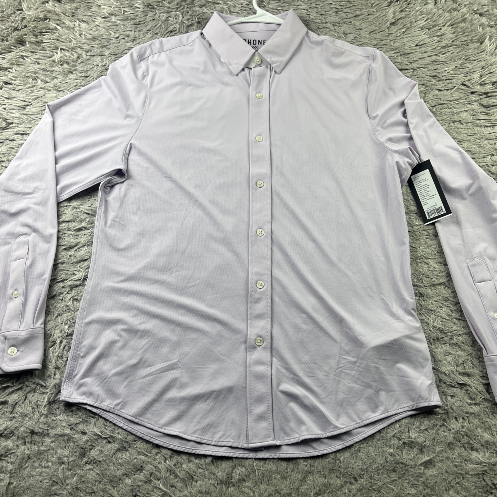Rhone Commuter Dress Shirt Men’s medium Pink Slim Fit Italian Fabric Lightweight