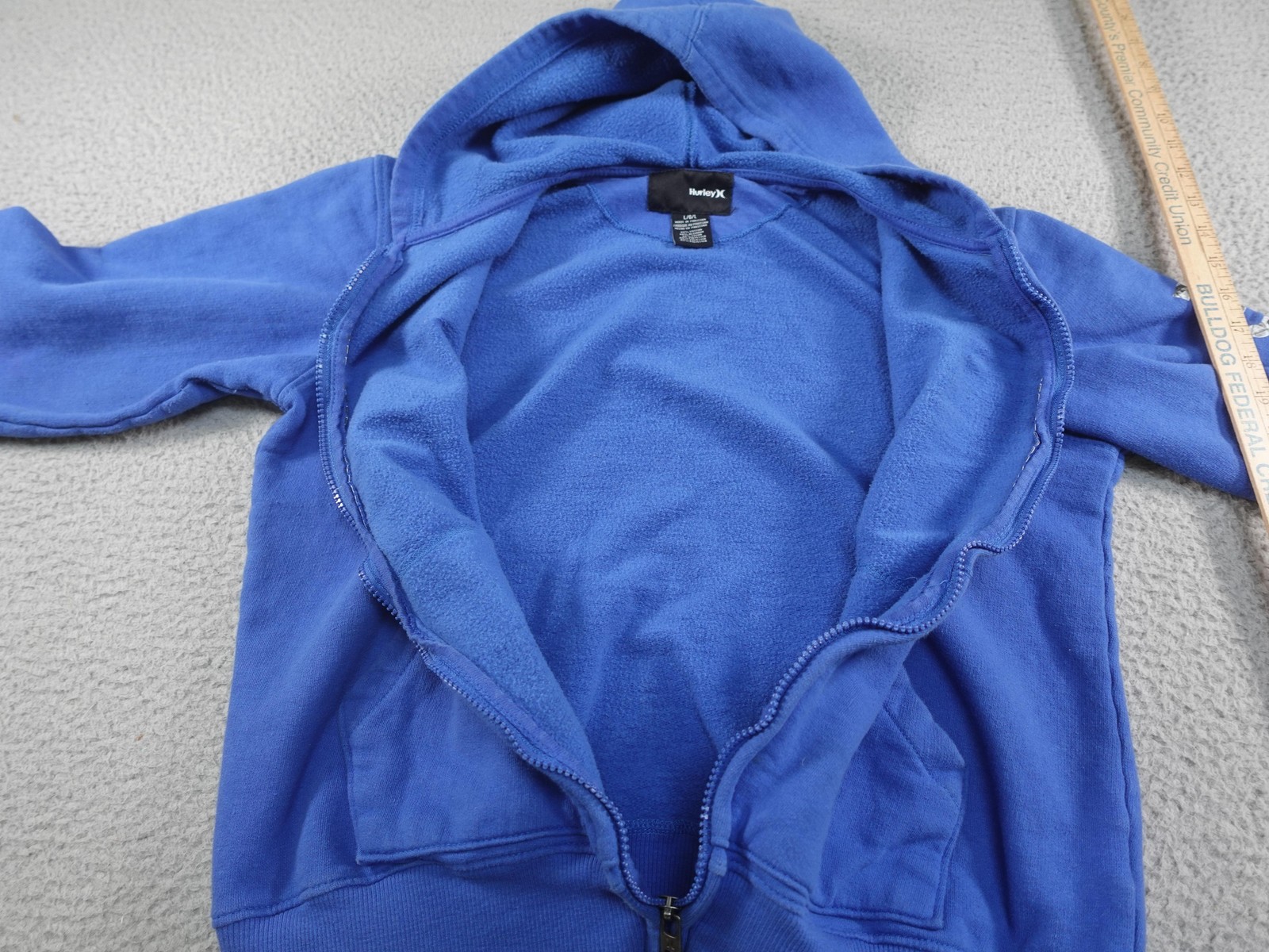 Y2K Hurley Hoodie Youth Large Blue Skater Skateboarding Surf Logo Sweatshirt