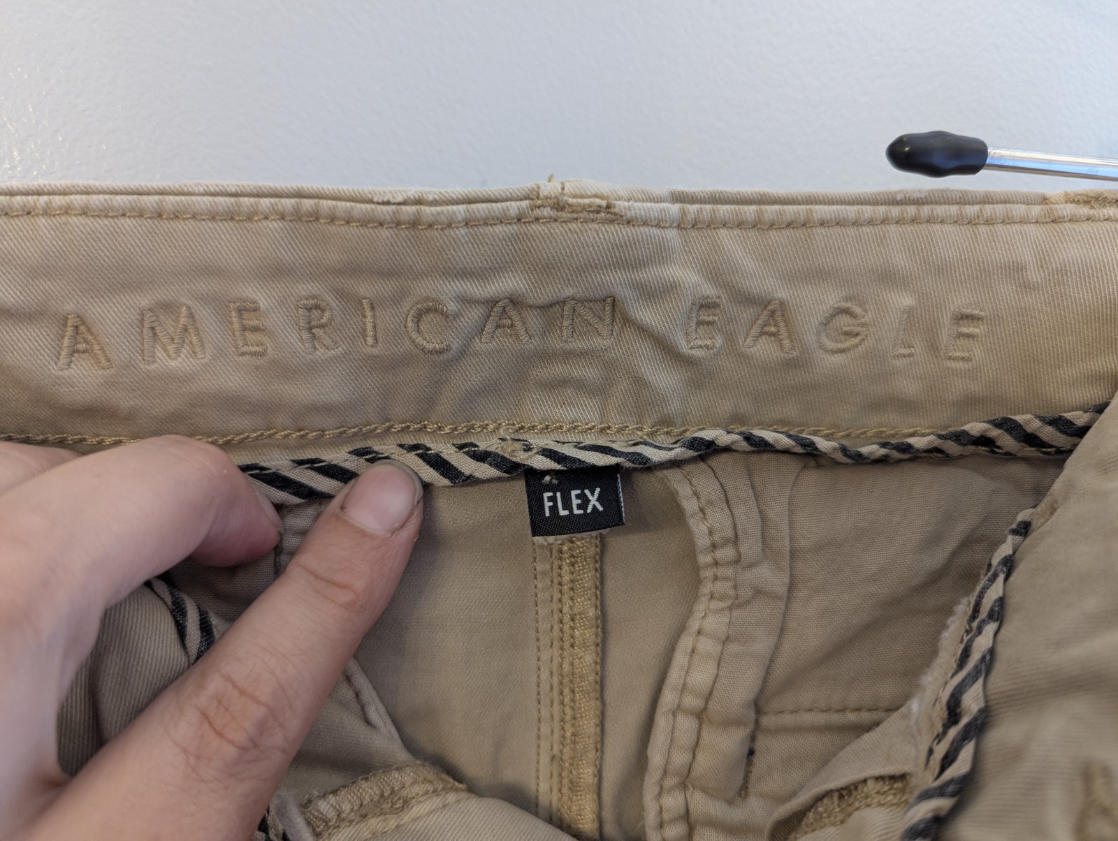 American Eagle Outfitters Slim Fit Beige Stretch Twill Chino Pants Mens 29×32