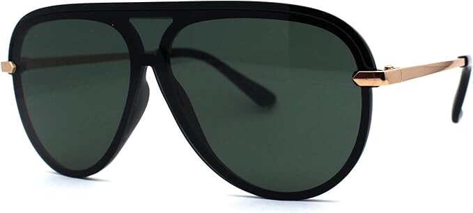 Men Sunglasses Hip Hop Streetwear Outdoor Shades Cholo Dark Black Lens Outfit