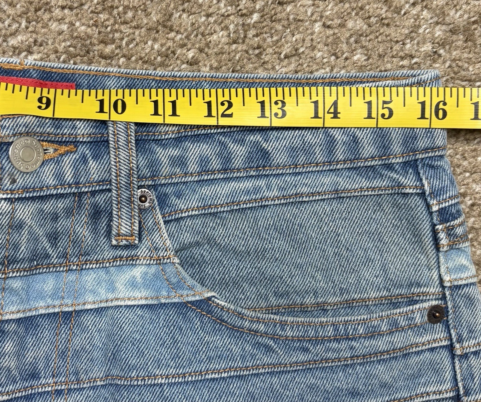 Supreme Layered Light Indigo Denim Jeans Size 30 F/W 22’ Size 30 Excellent Cond.