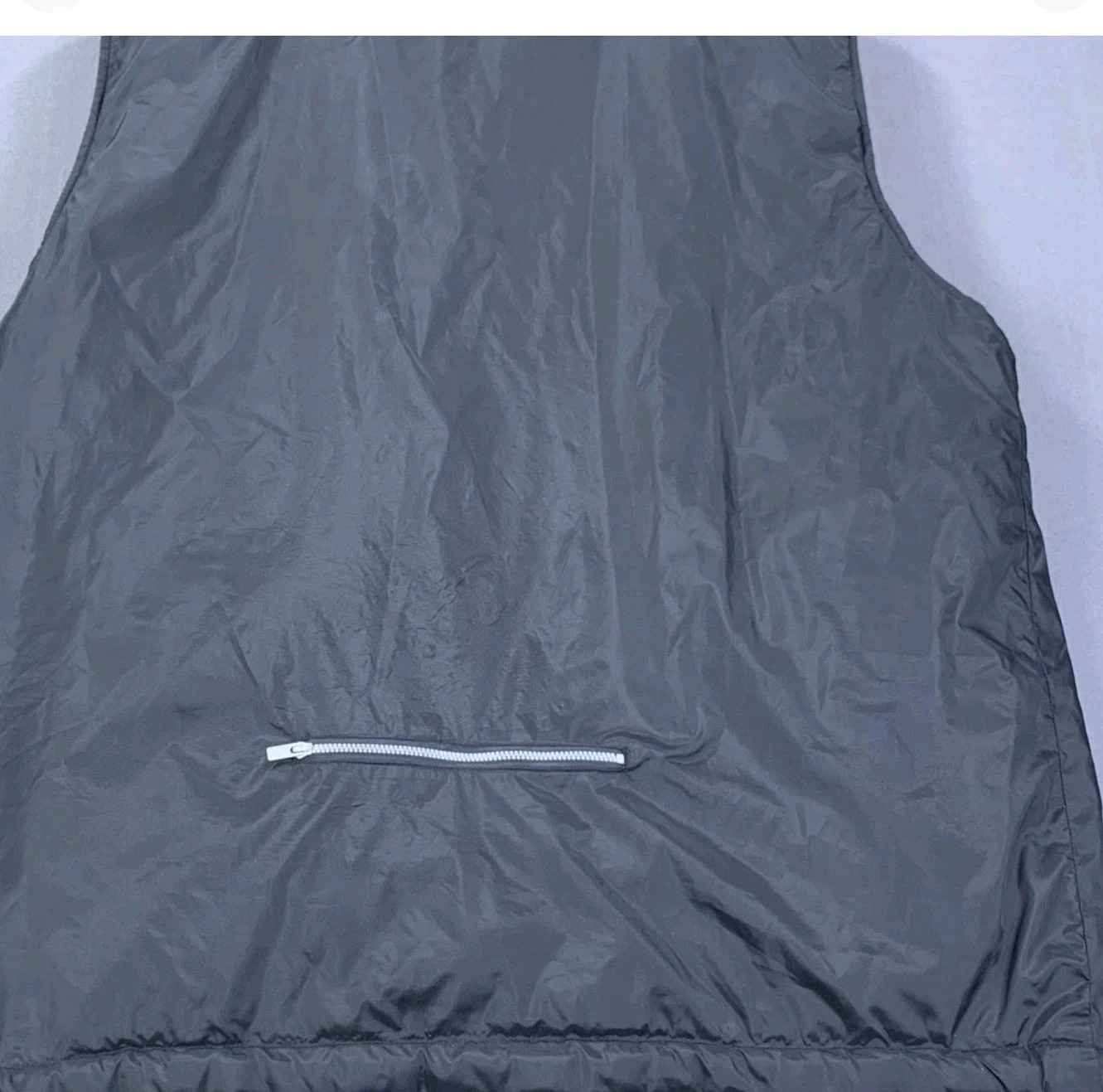 Calvin Klein Vest Mens L/XL Black Nylon Windbreaker Full Zip Embroidered CK Logo