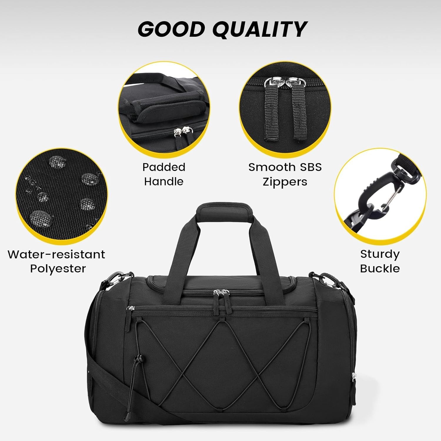 Gym Bag for Men – 21 Inches Duffle Bag for Travel Lightweight Duffel Bag with Sh