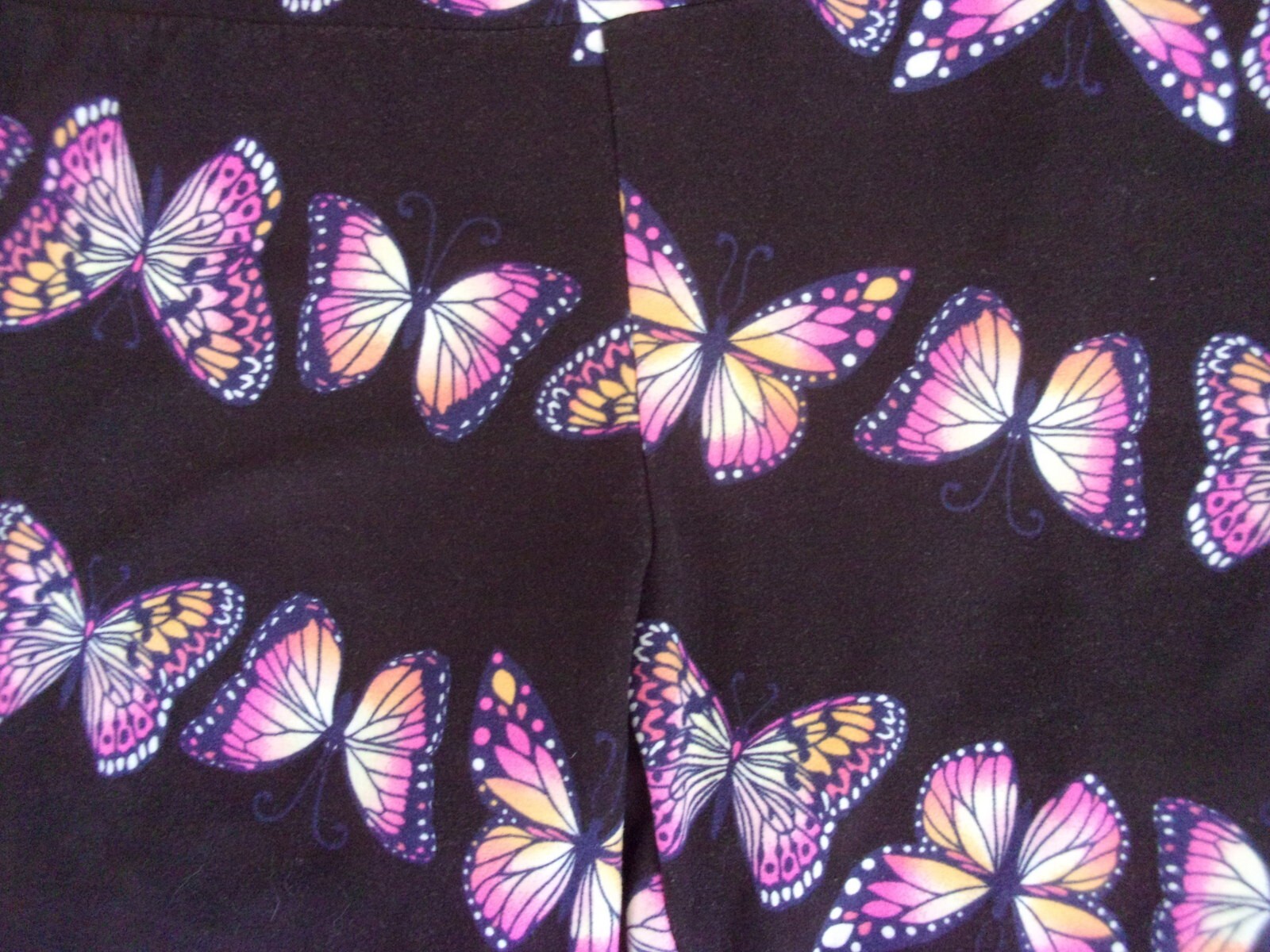 Leggings Butterfly Medium(7-9) 95% Nylon 5% Spandex Very Good Cond SHIP FROM USA