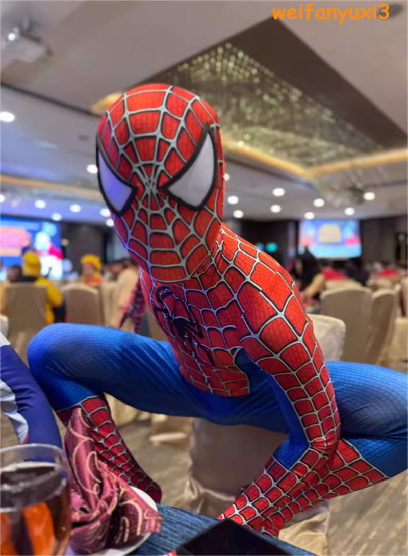 Classic Spider-Man Tobey Maguire Cosplay Costume Zentai Jumpsuit Bodysuit Suit