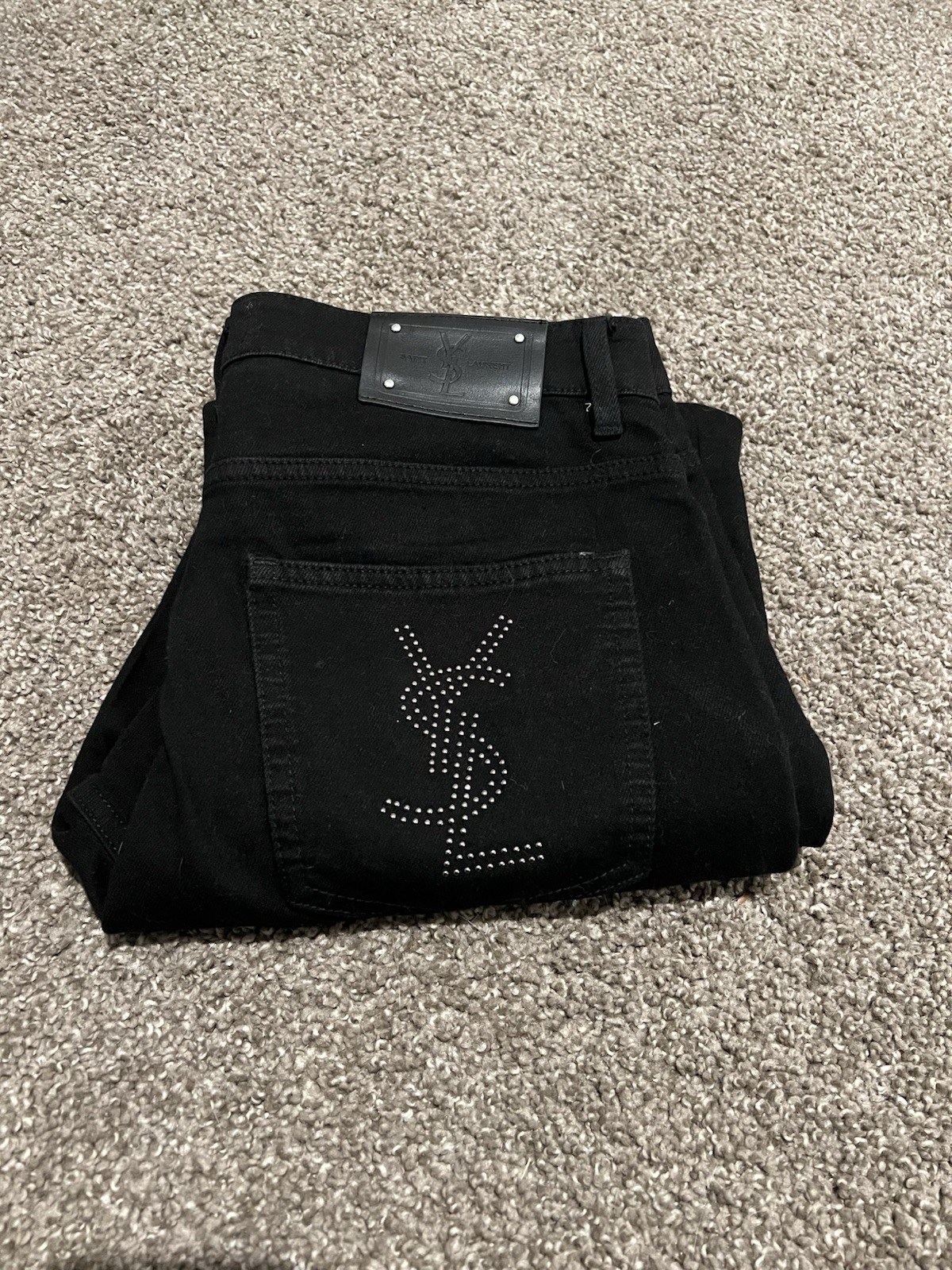 YSL SAINT LAURENT Paris Distressed Slim Fit Jeans Men 32