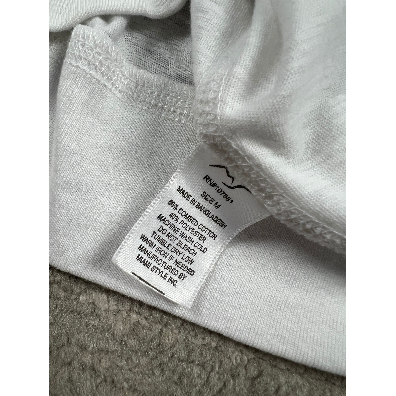 Miami Style Zip Up Hoodie Womens M White Abaco Bahamas Sand Dollar Slub Knit