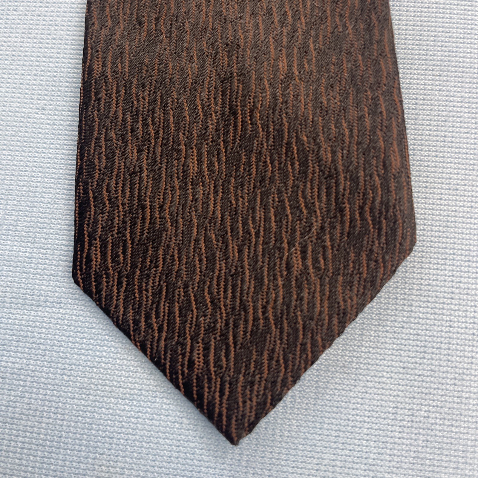 Vtg 50s 60s Tie Beau Brummel Atomic MCM Deco Medallion Brown Slim Necktie 2×53
