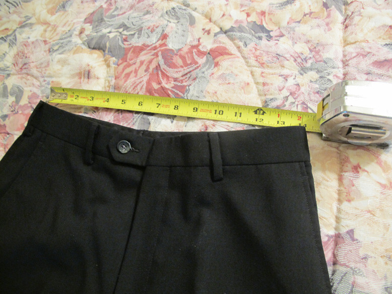 Alfani Dress Pants REDUCED Men’s Black 100% Wool 28X31.5 Flat Front Lined~FREE H