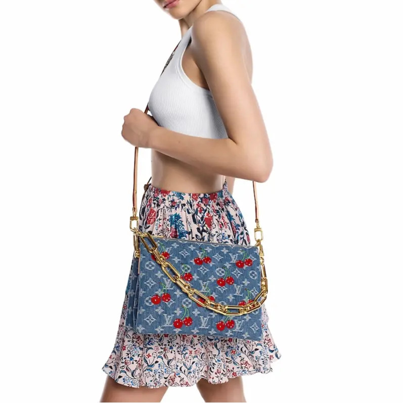 LOUIS VUITTON xTakashi Murakami Coussin Shoulder Bag Women’s 10.2×4.7×7.8 in
