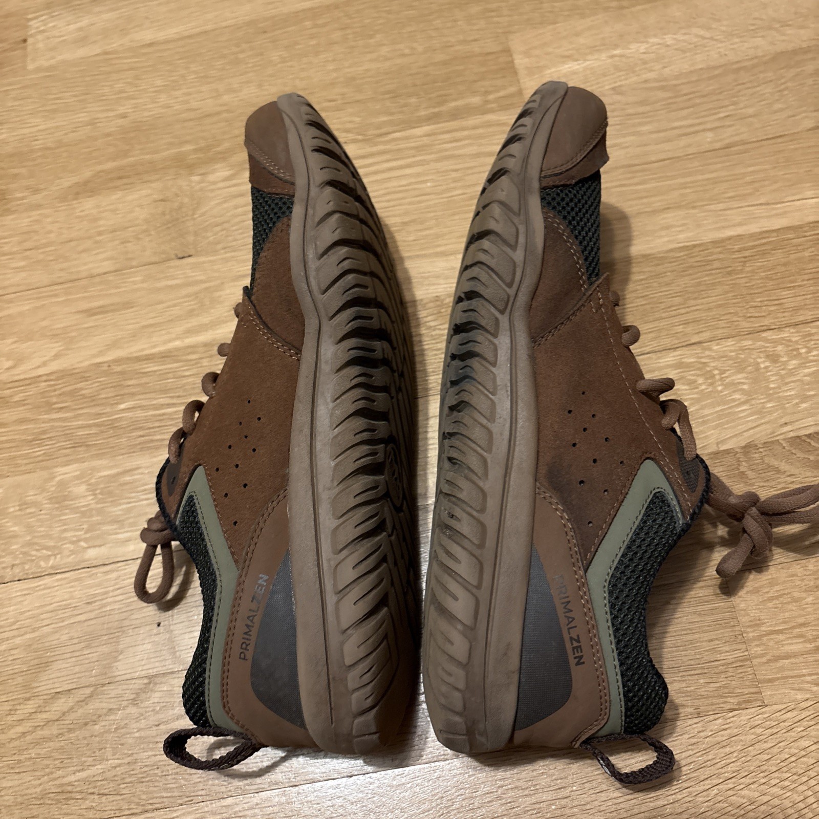 Lems Primal Zen Hiking Shoes Mens 10.5 Womens 12 Woodward Brown Used Trail