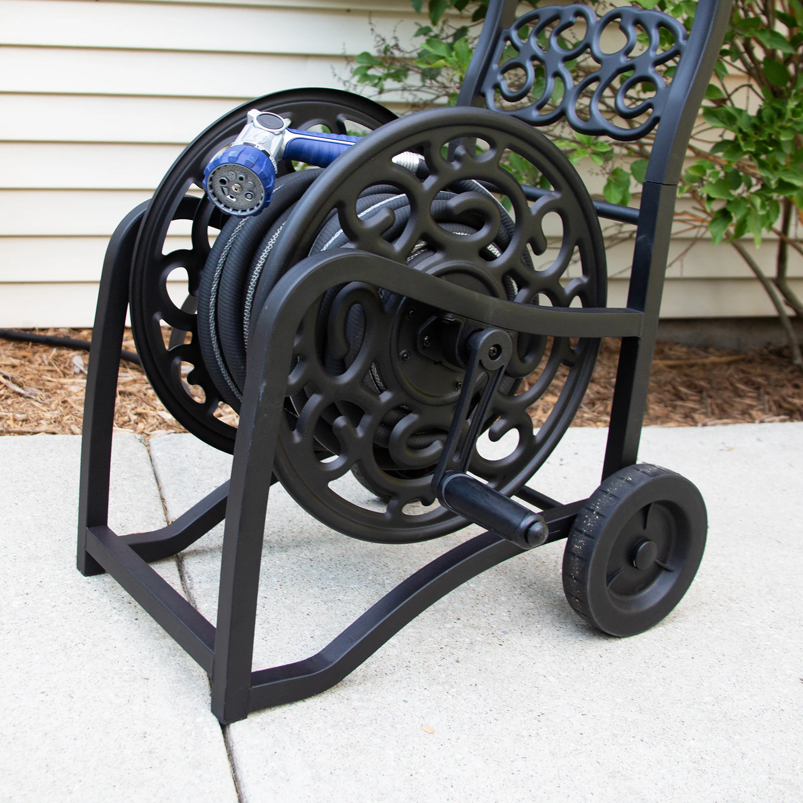 Style Selections Steel 200-ft Cart Hose Reel|22478