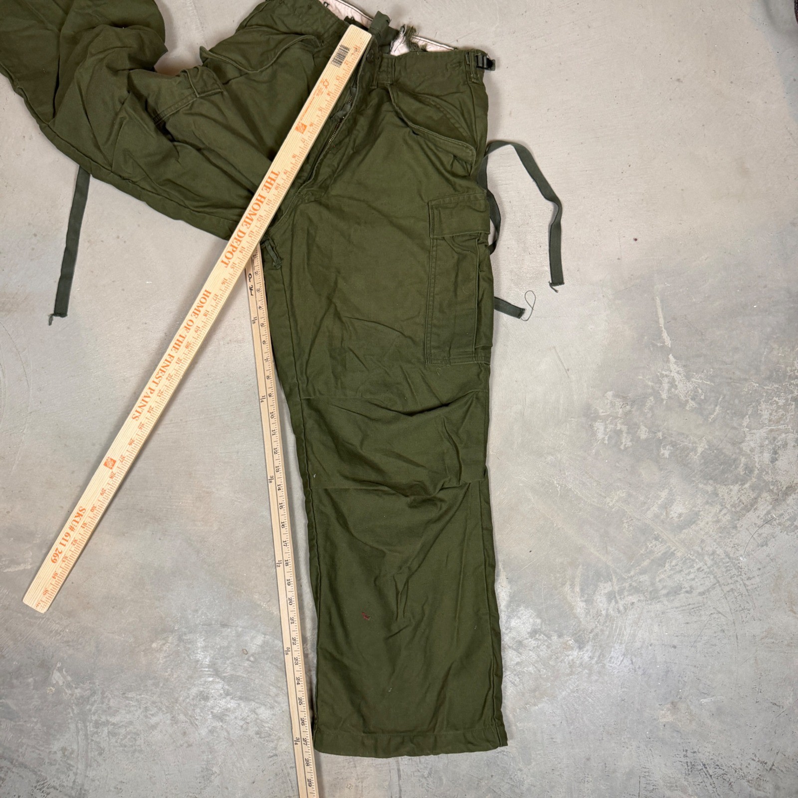 Vintage Winfield M65 Field Cargo Trousers Olive Green Army Shade 107 vie G2U
