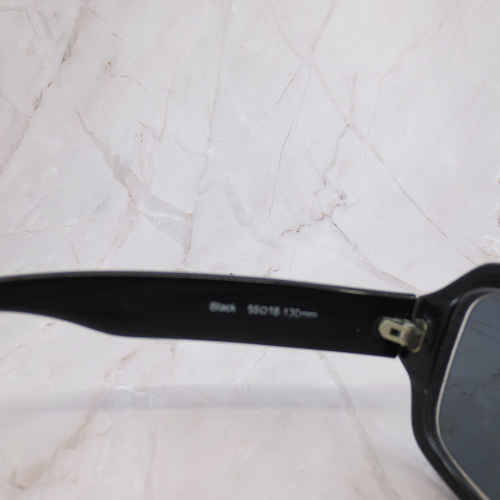 Bebe LaRok Sunglasses Black Rectangular Rhinestone Logo Frames 55-18-130