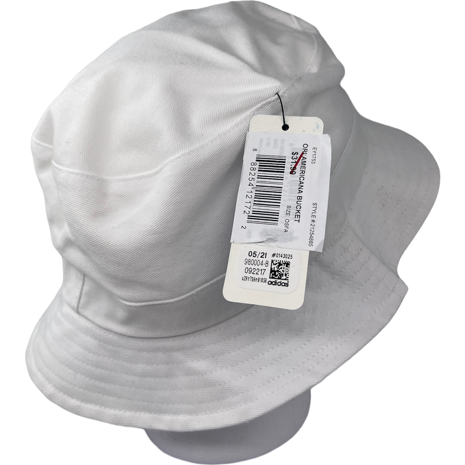 Adidas Americana Bucket Hat White Red Blue Stars Trefoil Logo New One Size