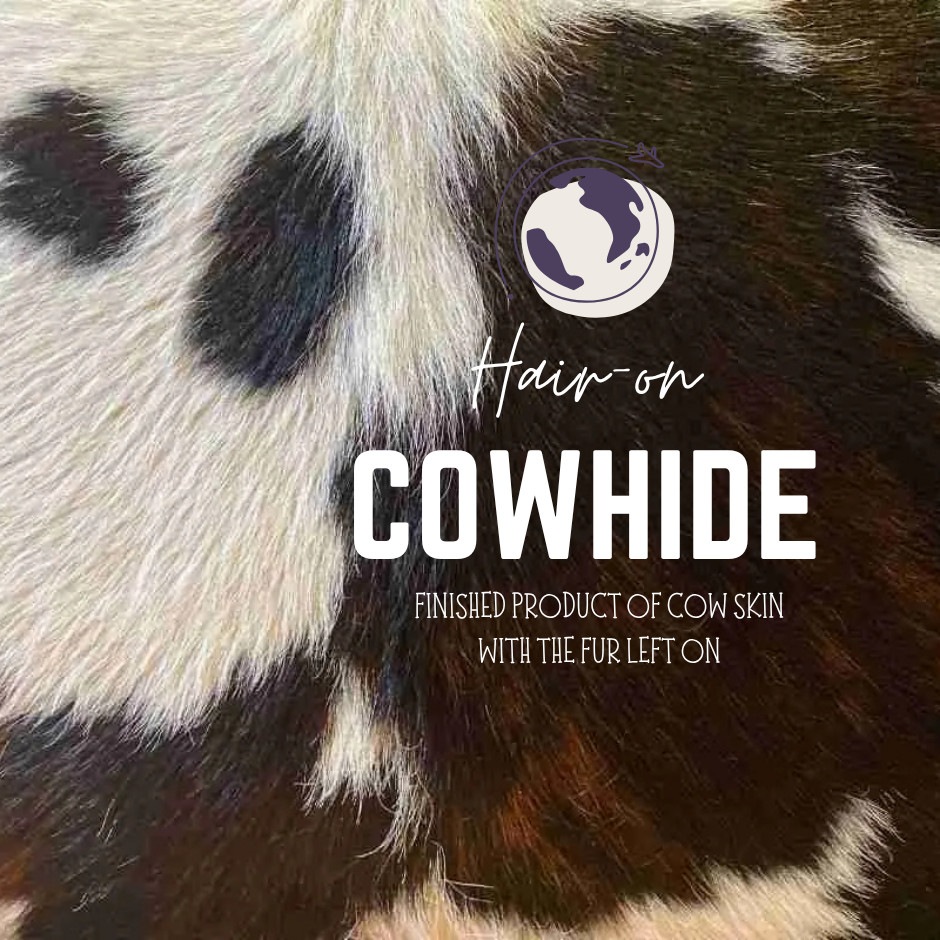 Hair-On Cowhide Leather Backpack Brown White Western Multi-Pocket Daypack Unisex
