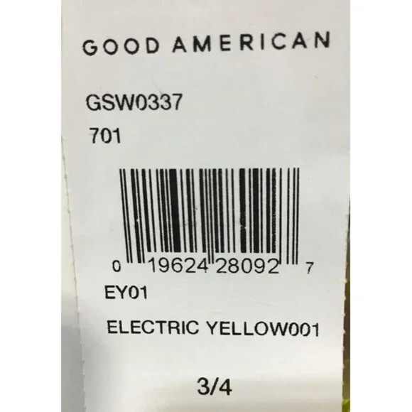 Good American Always Fits one shoulder one piece in Electric Yellow sz 3/4 L-XL