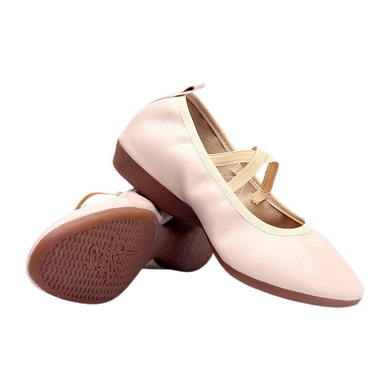 Women’s Dance Shoes Soled Flat Heel Soft Pu Leather Professional Dance Shoes